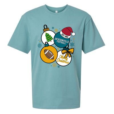 Merry Christmas Jacksonville Football Est 1993 Sueded Cloud Jersey T-Shirt