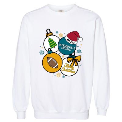 Merry Christmas Jacksonville Football Est 1993 Garment-Dyed Sweatshirt