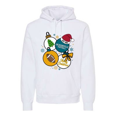 Merry Christmas Jacksonville Football Est 1993 Premium Hoodie