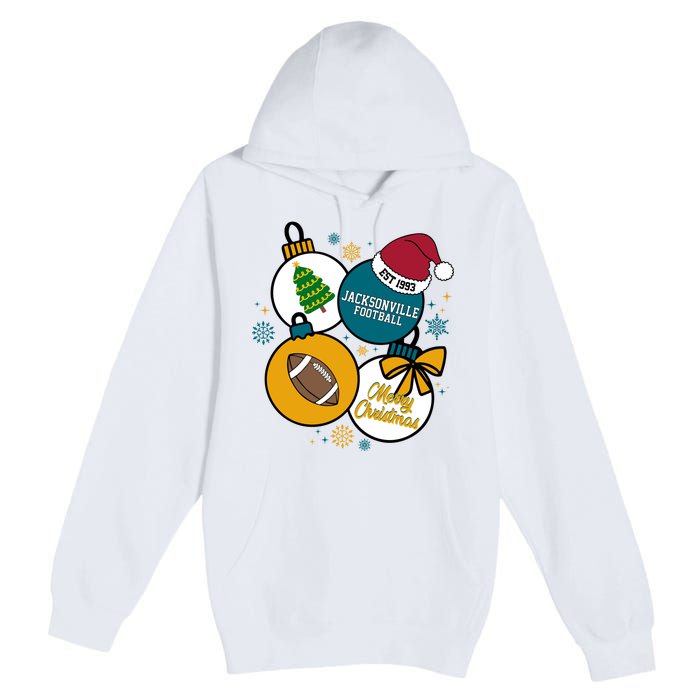 Merry Christmas Jacksonville Football Est 1993 Premium Pullover Hoodie