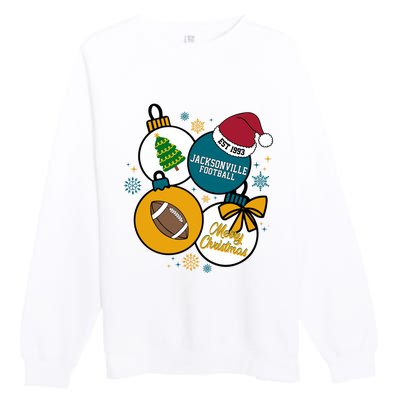 Merry Christmas Jacksonville Football Est 1993 Premium Crewneck Sweatshirt