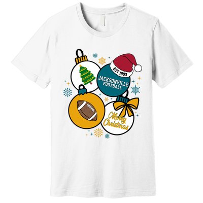 Merry Christmas Jacksonville Football Est 1993 Premium T-Shirt