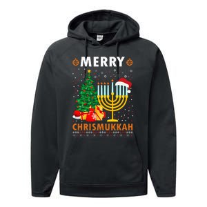 MERRY CHRISMUKKAH Jewish Christmas Hanukkah Chanukah Performance Fleece Hoodie