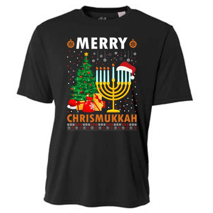 MERRY CHRISMUKKAH Jewish Christmas Hanukkah Chanukah Cooling Performance Crew T-Shirt