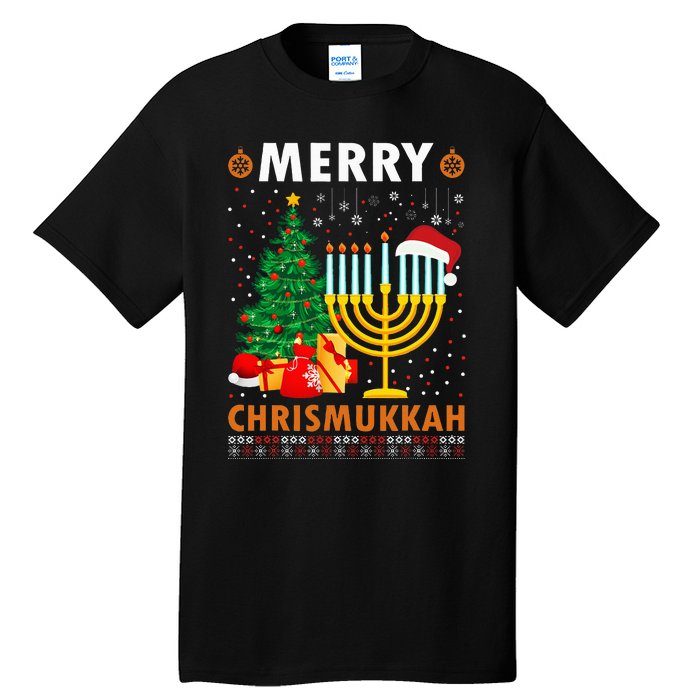 MERRY CHRISMUKKAH Jewish Christmas Hanukkah Chanukah Tall T-Shirt