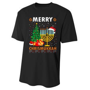 MERRY CHRISMUKKAH Jewish Christmas Hanukkah Chanukah Performance Sprint T-Shirt