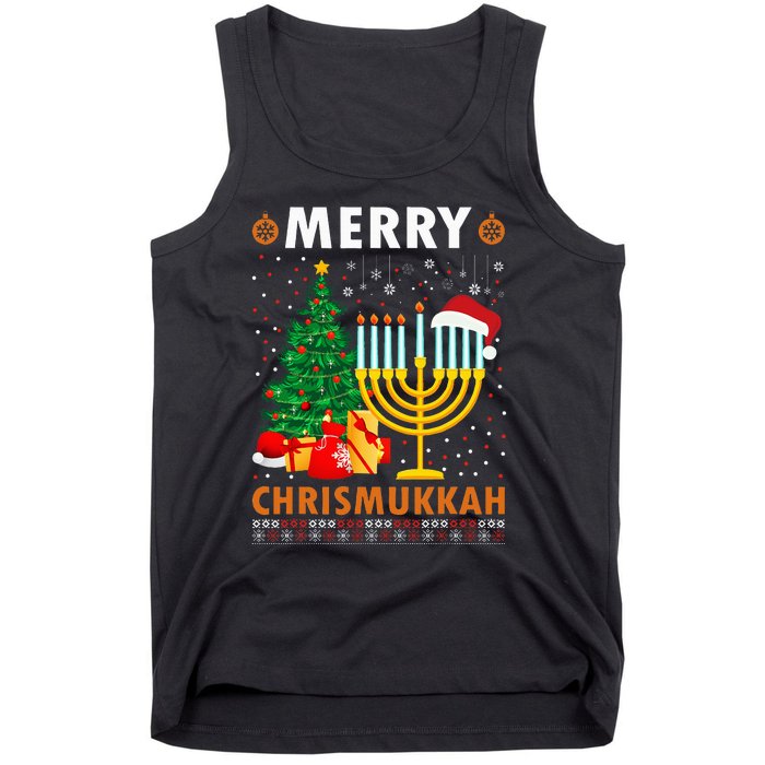 MERRY CHRISMUKKAH Jewish Christmas Hanukkah Chanukah Tank Top