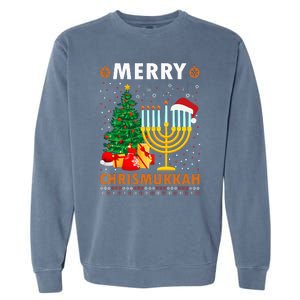 MERRY CHRISMUKKAH Jewish Christmas Hanukkah Chanukah Garment-Dyed Sweatshirt