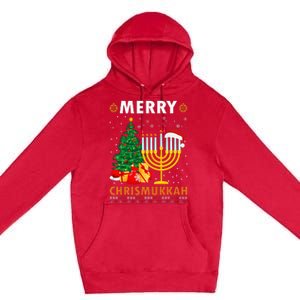 MERRY CHRISMUKKAH Jewish Christmas Hanukkah Chanukah Premium Pullover Hoodie