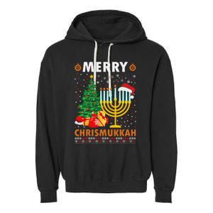 MERRY CHRISMUKKAH Jewish Christmas Hanukkah Chanukah  Garment-Dyed Fleece Hoodie