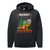 MERRY CHRISMUKKAH Jewish Christmas Hanukkah Chanukah  Performance Fleece Hoodie