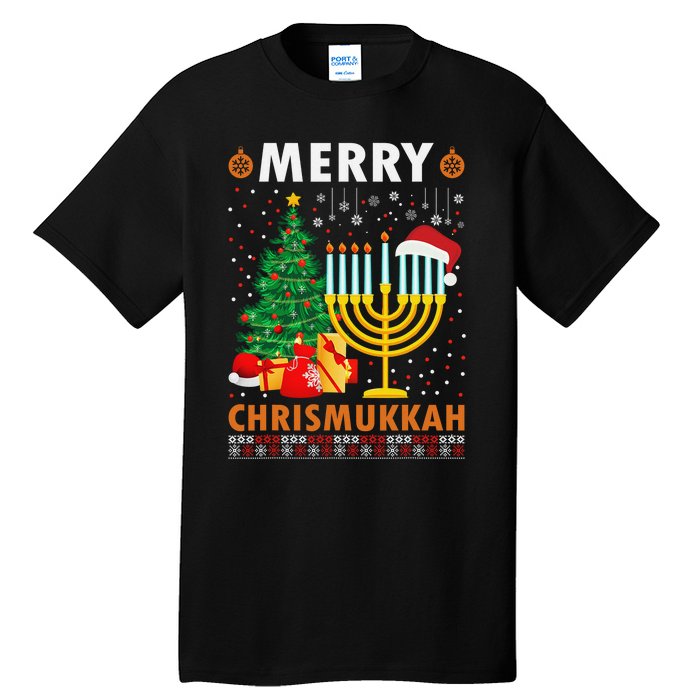 MERRY CHRISMUKKAH Jewish Christmas Hanukkah Chanukah  Tall T-Shirt