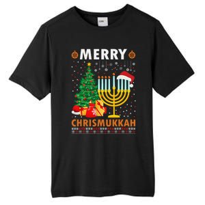 MERRY CHRISMUKKAH Jewish Christmas Hanukkah Chanukah  Tall Fusion ChromaSoft Performance T-Shirt