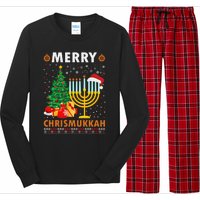 MERRY CHRISMUKKAH Jewish Christmas Hanukkah Chanukah  Long Sleeve Pajama Set