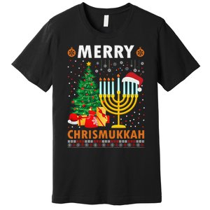 MERRY CHRISMUKKAH Jewish Christmas Hanukkah Chanukah  Premium T-Shirt