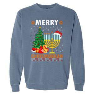 MERRY CHRISMUKKAH Jewish Christmas Hanukkah Chanukah  Garment-Dyed Sweatshirt