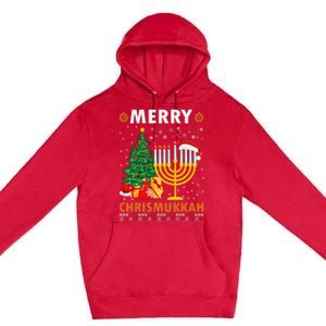 MERRY CHRISMUKKAH Jewish Christmas Hanukkah Chanukah  Premium Pullover Hoodie