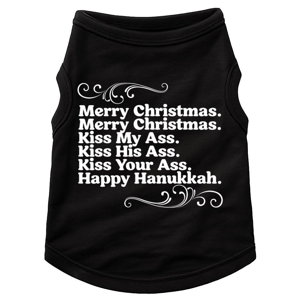 Merry Christmas K.iss My Ass Quote Christmas Vacation Doggie Tank