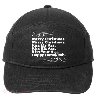 Merry Christmas K.iss My Ass Quote Christmas Vacation 7-Panel Snapback Hat