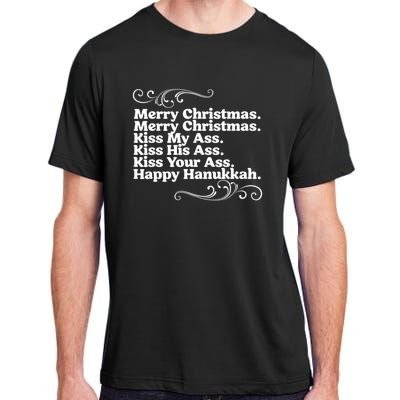 Merry Christmas K.iss My Ass Quote Christmas Vacation Adult ChromaSoft Performance T-Shirt