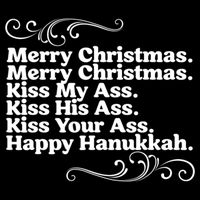 Merry Christmas K.iss My Ass Quote Christmas Vacation 16 in Basic Backpack