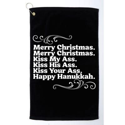 Merry Christmas K.iss My Ass Quote Christmas Vacation Golf Towel