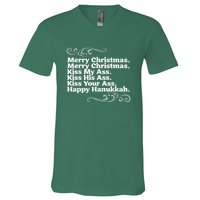 Merry Christmas K.iss My Ass Quote Christmas Vacation V-Neck T-Shirt