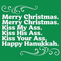 Merry Christmas K.iss My Ass Quote Christmas Vacation V-Neck T-Shirt