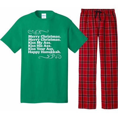 Merry Christmas K.iss My Ass Quote Christmas Vacation Pajama Set