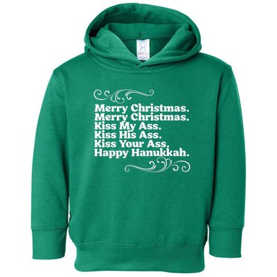 Merry Christmas K.iss My Ass Quote Christmas Vacation Toddler Hoodie