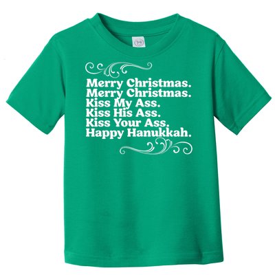 Merry Christmas K.iss My Ass Quote Christmas Vacation Toddler T-Shirt