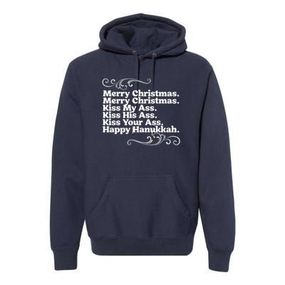 Merry Christmas K.iss My Ass Quote Christmas Vacation Premium Hoodie