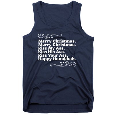 Merry Christmas K.iss My Ass Quote Christmas Vacation Tank Top