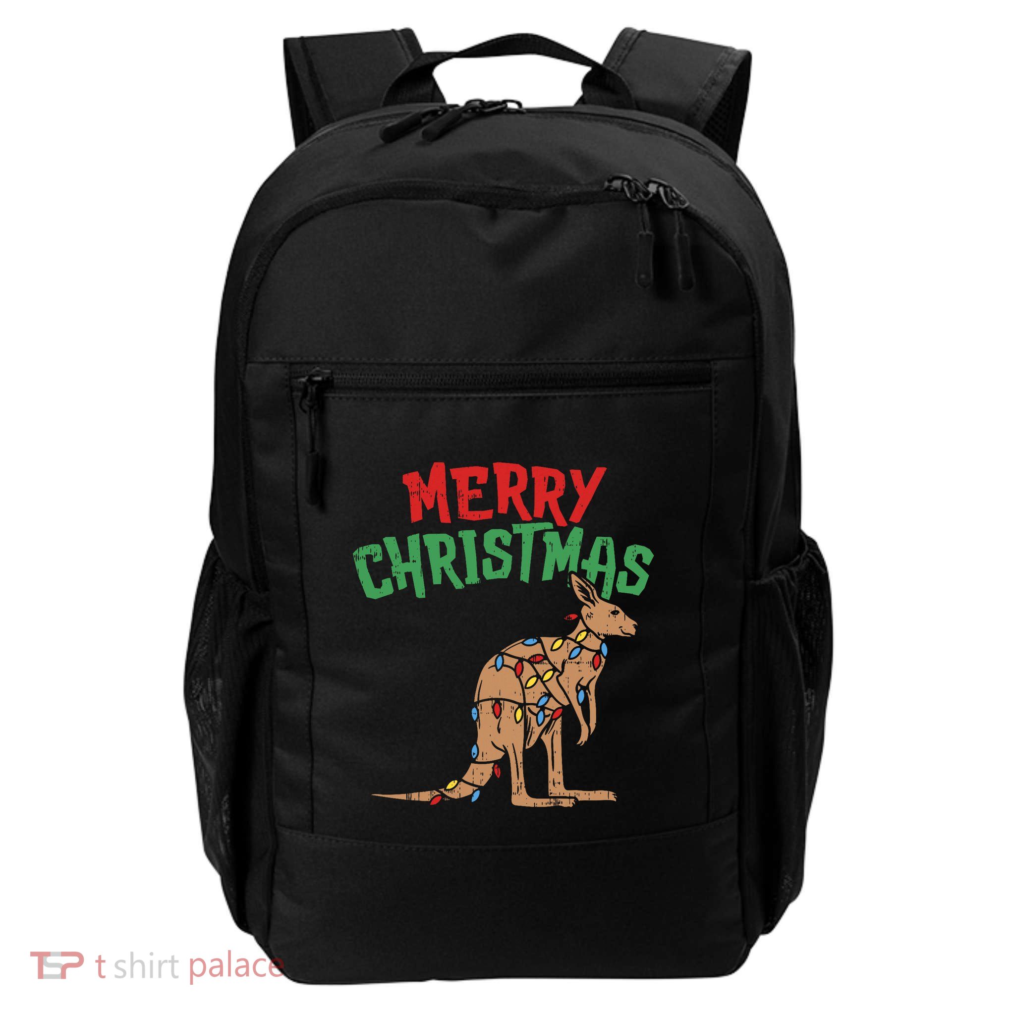 Merry Christmas Kangaroo Australian Australia Gift Daily Commute Backpack