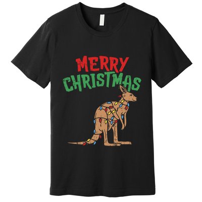 Merry Christmas Kangaroo Australian Australia Gift Premium T-Shirt