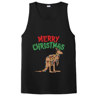 Merry Christmas Kangaroo Australian Australia Gift PosiCharge Competitor Tank