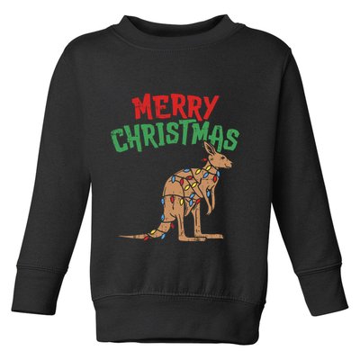 Merry Christmas Kangaroo Australian Australia Gift Toddler Sweatshirt
