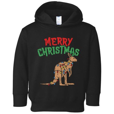 Merry Christmas Kangaroo Australian Australia Gift Toddler Hoodie