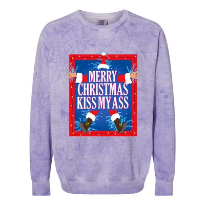 Merry Christmas Kiss My Ass Funny Christmas Vacation Movie Colorblast Crewneck Sweatshirt