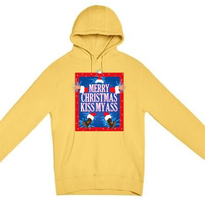 Merry Christmas Kiss My Ass Funny Christmas Vacation Movie Premium Pullover Hoodie