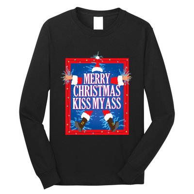 Merry Christmas Kiss My Ass Funny Christmas Vacation Movie Long Sleeve Shirt