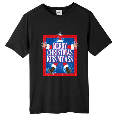 Merry Christmas Kiss My Ass Funny Christmas Vacation Movie Tall Fusion ChromaSoft Performance T-Shirt