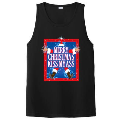 Merry Christmas Kiss My Ass Funny Christmas Vacation Movie PosiCharge Competitor Tank