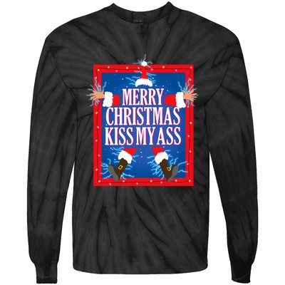 Merry Christmas Kiss My Ass Funny Christmas Vacation Movie Tie-Dye Long Sleeve Shirt