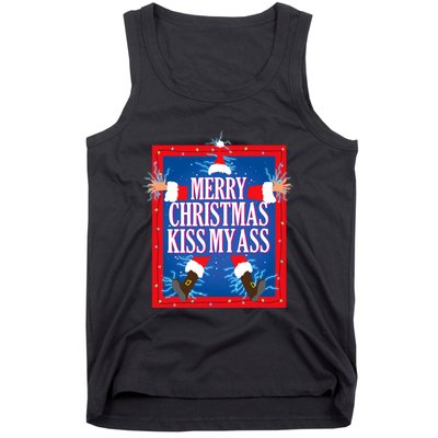 Merry Christmas Kiss My Ass Funny Christmas Vacation Movie Tank Top