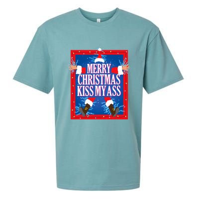 Merry Christmas Kiss My Ass Funny Christmas Vacation Movie Sueded Cloud Jersey T-Shirt