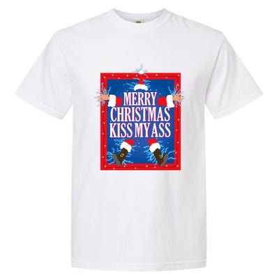 Merry Christmas Kiss My Ass Funny Christmas Vacation Movie Garment-Dyed Heavyweight T-Shirt