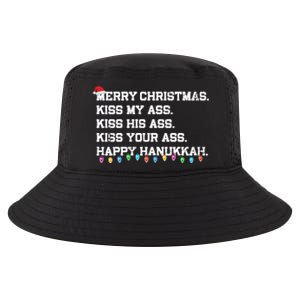 Merry Christmas Kiss My Ass His Ass Your Ass Happy Hanukkah Long Sleeve Cool Comfort Performance Bucket Hat