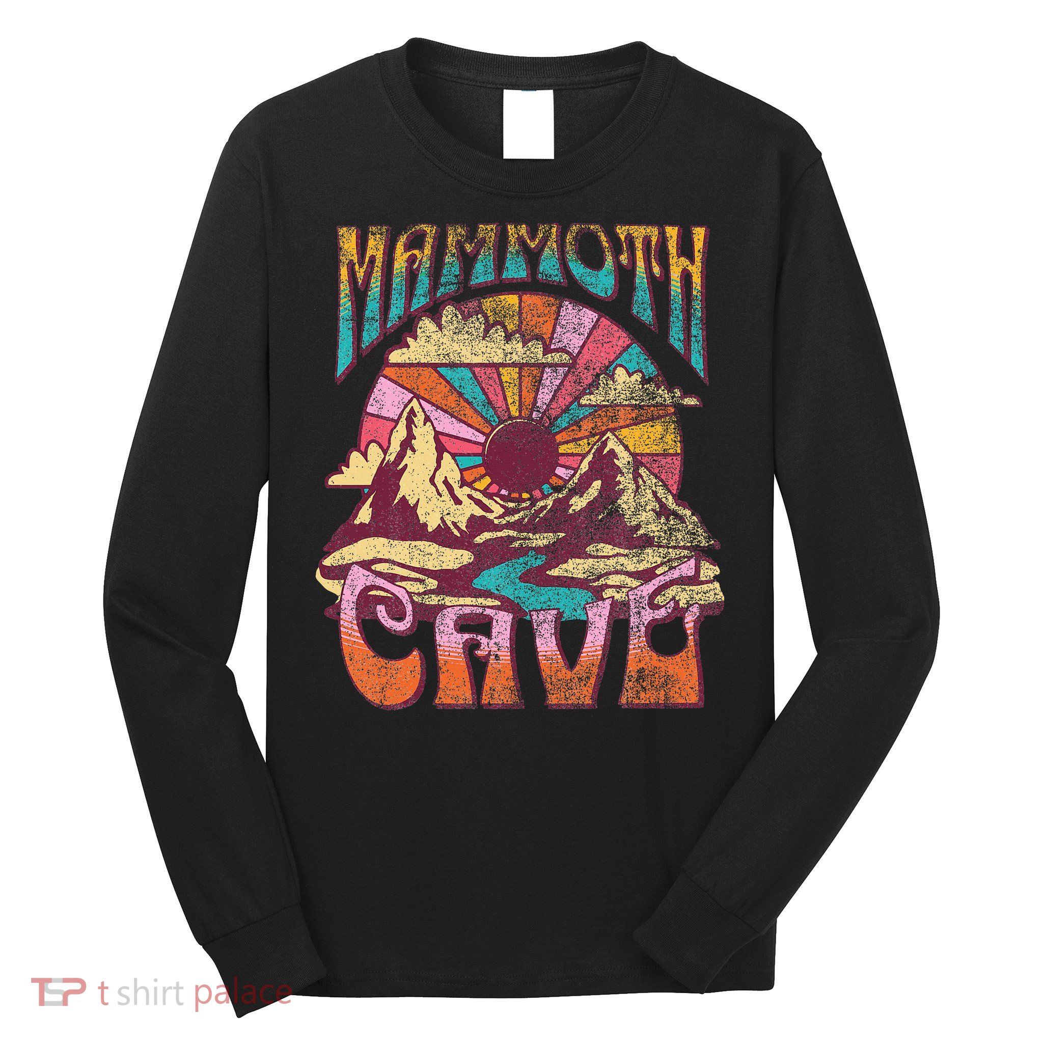 Mammoth Cave Kentucky Nature Hiking Mountains Outdoors Retro Long Sleeve Shirt