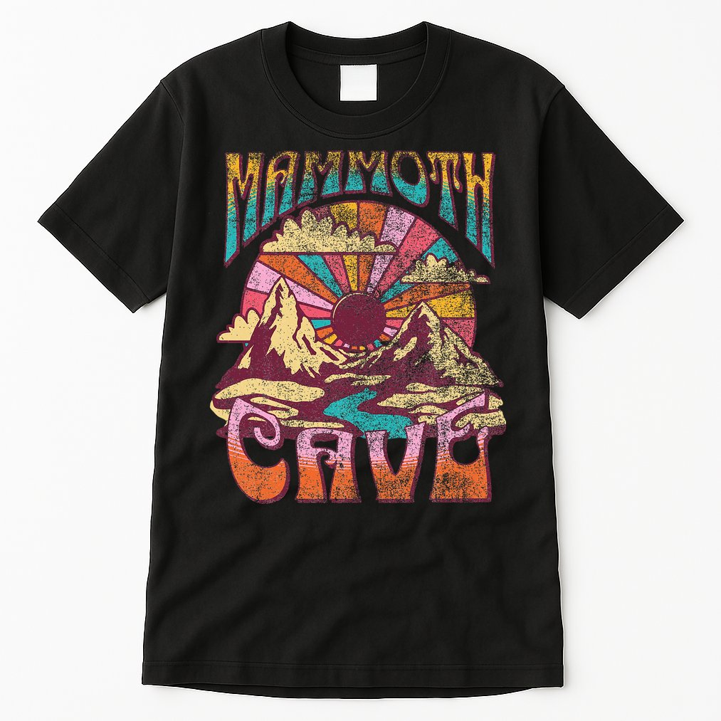 Mammoth Cave Kentucky Nature Hiking Mountains Outdoors Retro Tall T-Shirt